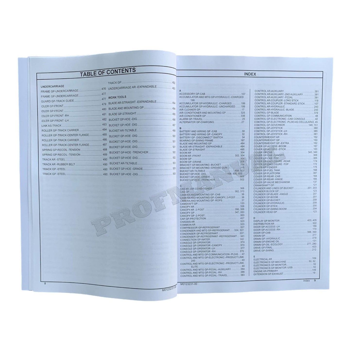 Caterpillar Cat 304 CR Mini Hydraulic Excavator Parts Catalog Manual