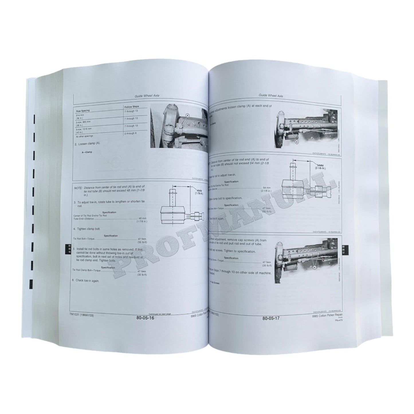 JONH DEERE 9965 COTTON PICKER REPAIR SERVICE TECHNICAL MANUAL TM1531