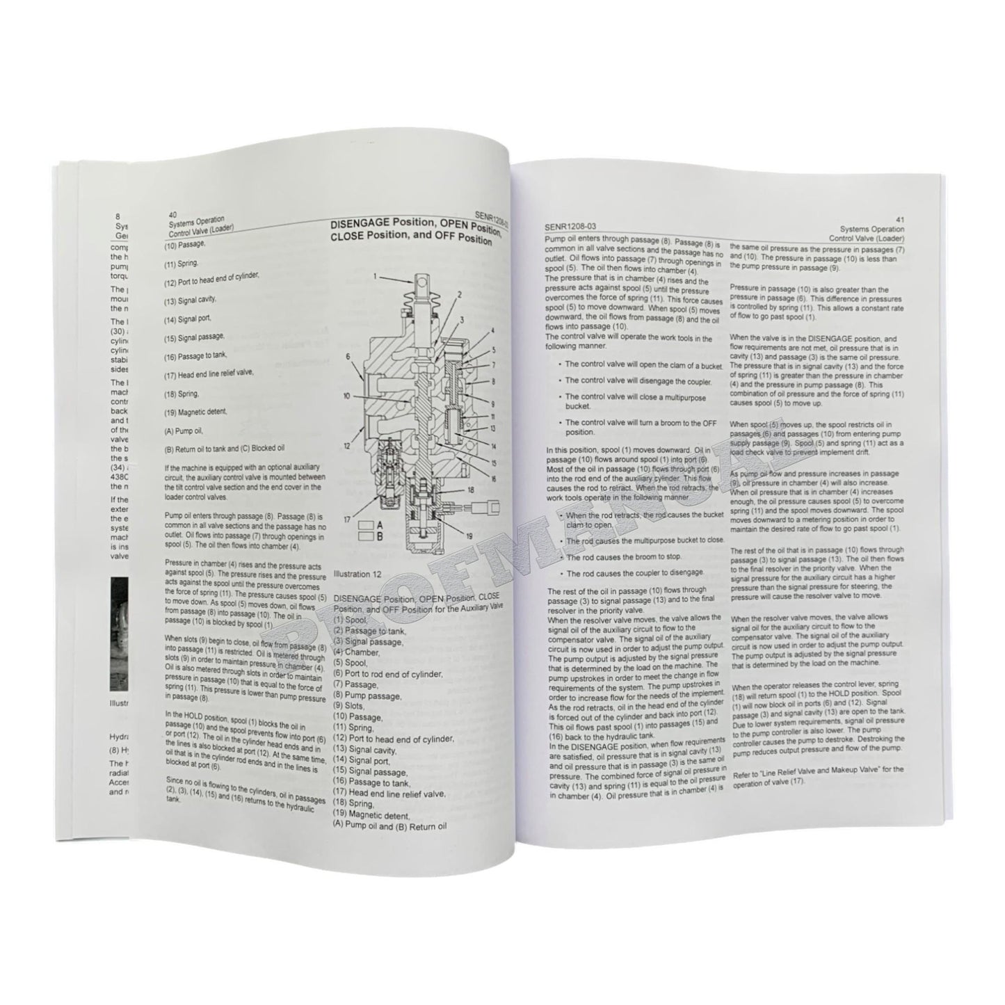 Caterpillar 416C 426C 428C 436C Backhoe Loader Hydraulic Steering Service Manual 4Books