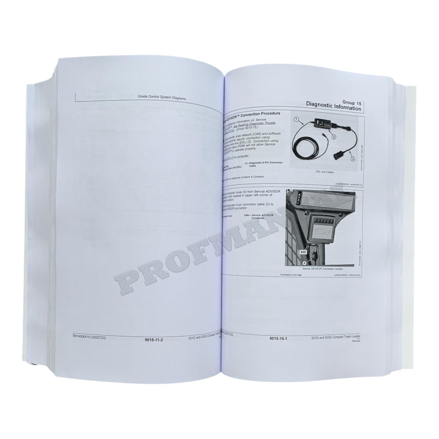 JOHN DEERE 331G 333G SKID STEER OPERATION TEST SERVICE MANUAL TM14066X19