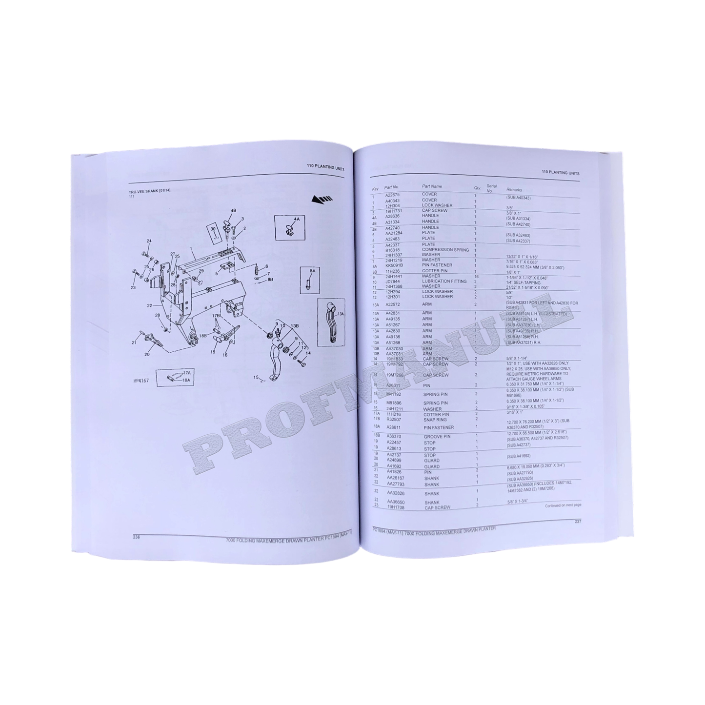 JOHN DEERE 7000 PFLANZMASCHINE ERSATZTEILKATALOGHANDBUCH #4