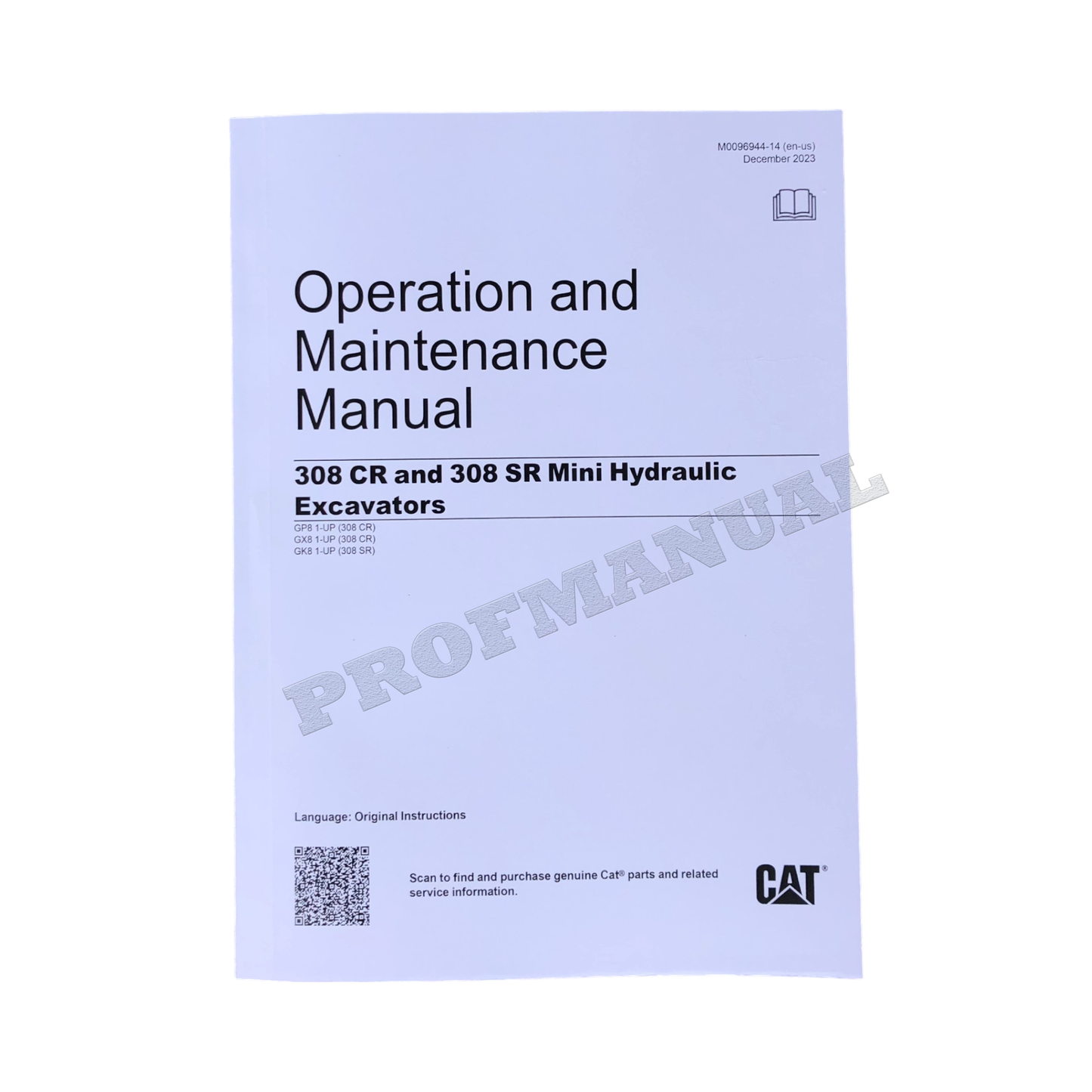 Caterpillar 308 CR 308 SR Mini Hydraulic Excavator Operators Maintenance Manual