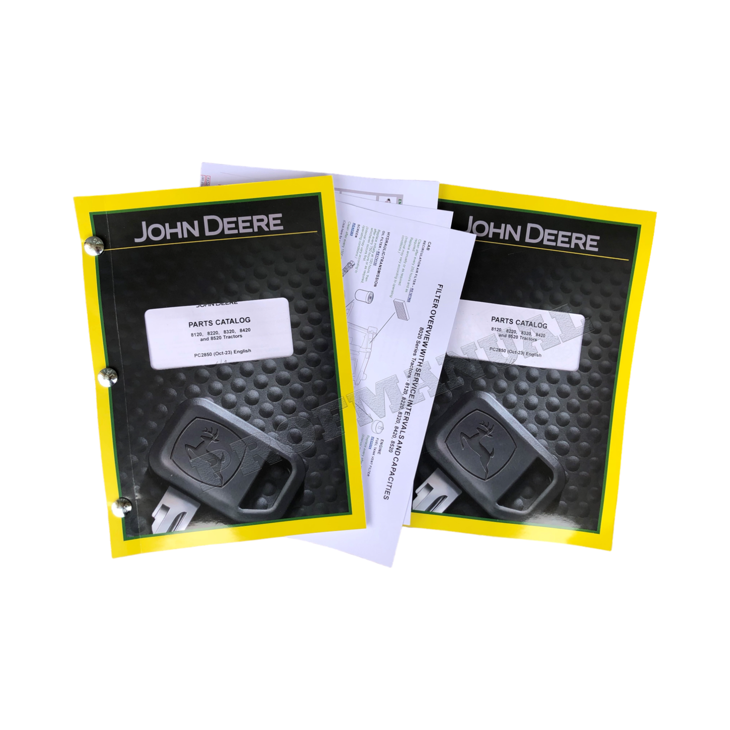 JOHN DEERE 8520 TRAKTOR BEDIENER TEST REPARATURTEILE KATALOG 4 HANDBÜCHER