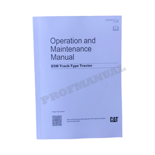 Caterpillar D5M Track Type Tractor Operators Maintenance Manual SEBU6886