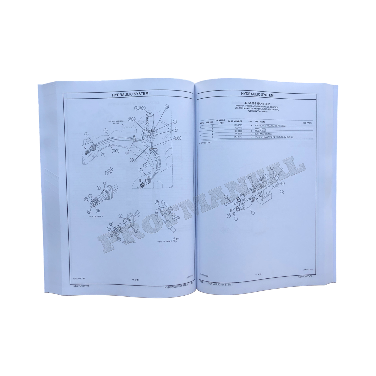 Manuel du catalogue des pièces détachées de la mini-pelle hydraulique Caterpillar Cat 308E2 CR YE21-UP