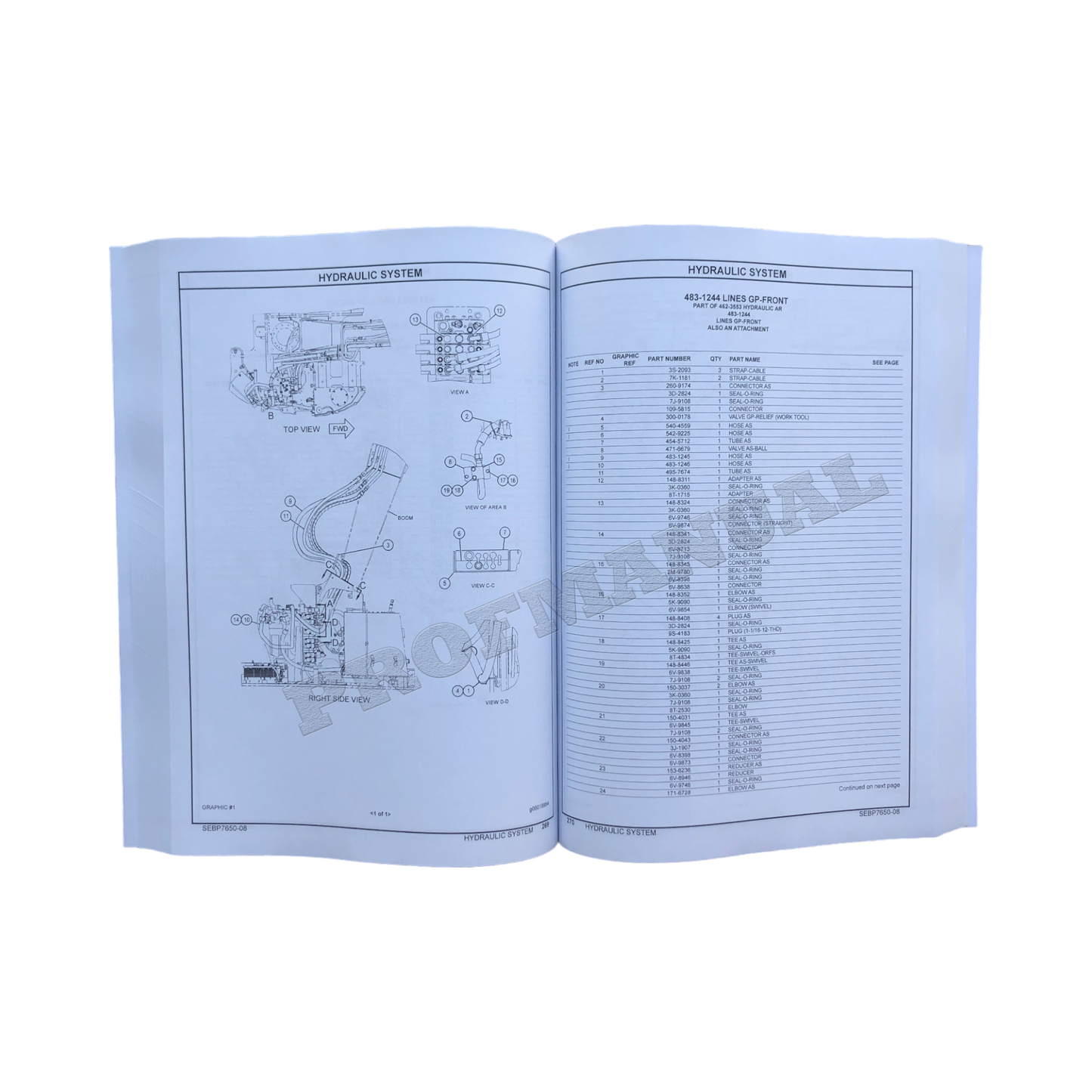 Caterpillar Cat 308E2 CR Mini-Hydraulikbagger, Ersatzteilkatalog, Handbuch YE21-UP