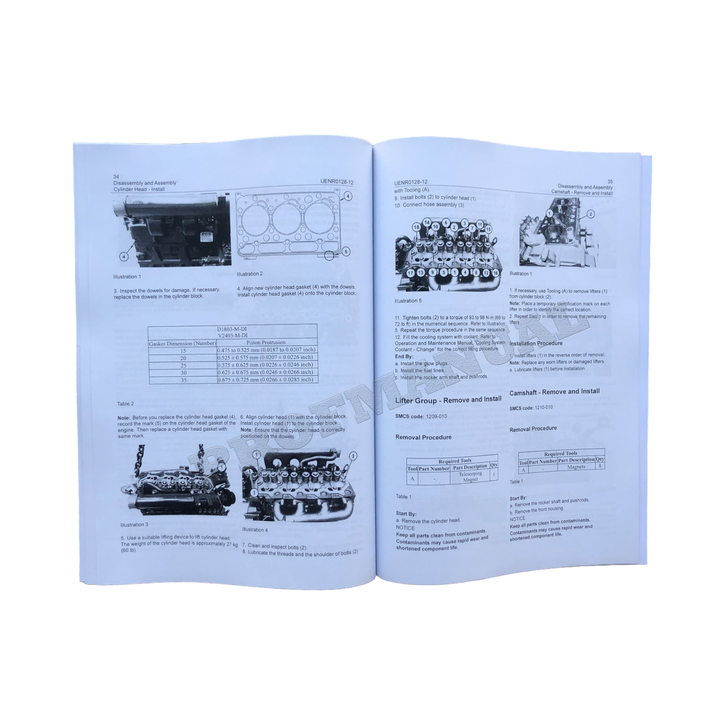 Caterpillar C1.7 C1.8 C2.4 Tier 4 Stage 3A Engine Service Manual Disassem Assem