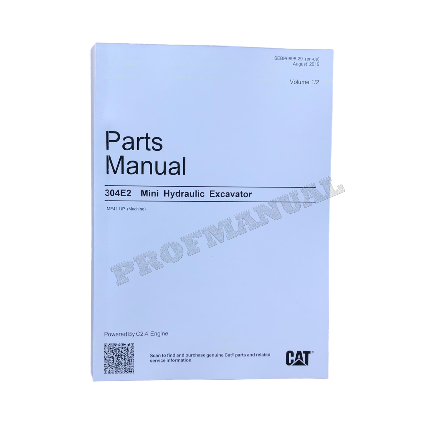 Manuel du catalogue des pièces de la mini-pelle hydraulique Caterpillar Cat 304E2