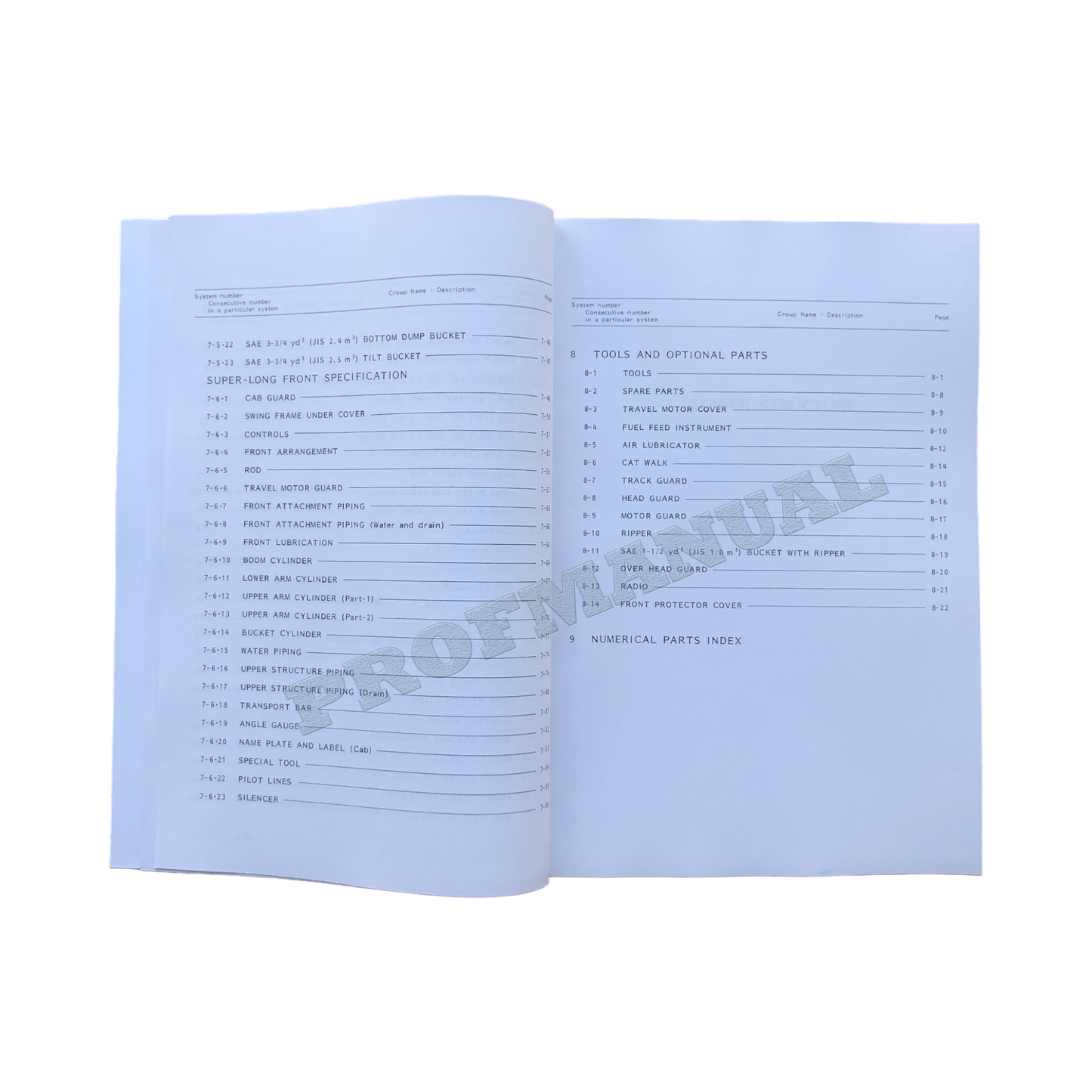 Manuel du catalogue des pièces de la pelle hydraulique Caterpillar Cat Mitsubishi MS380 2