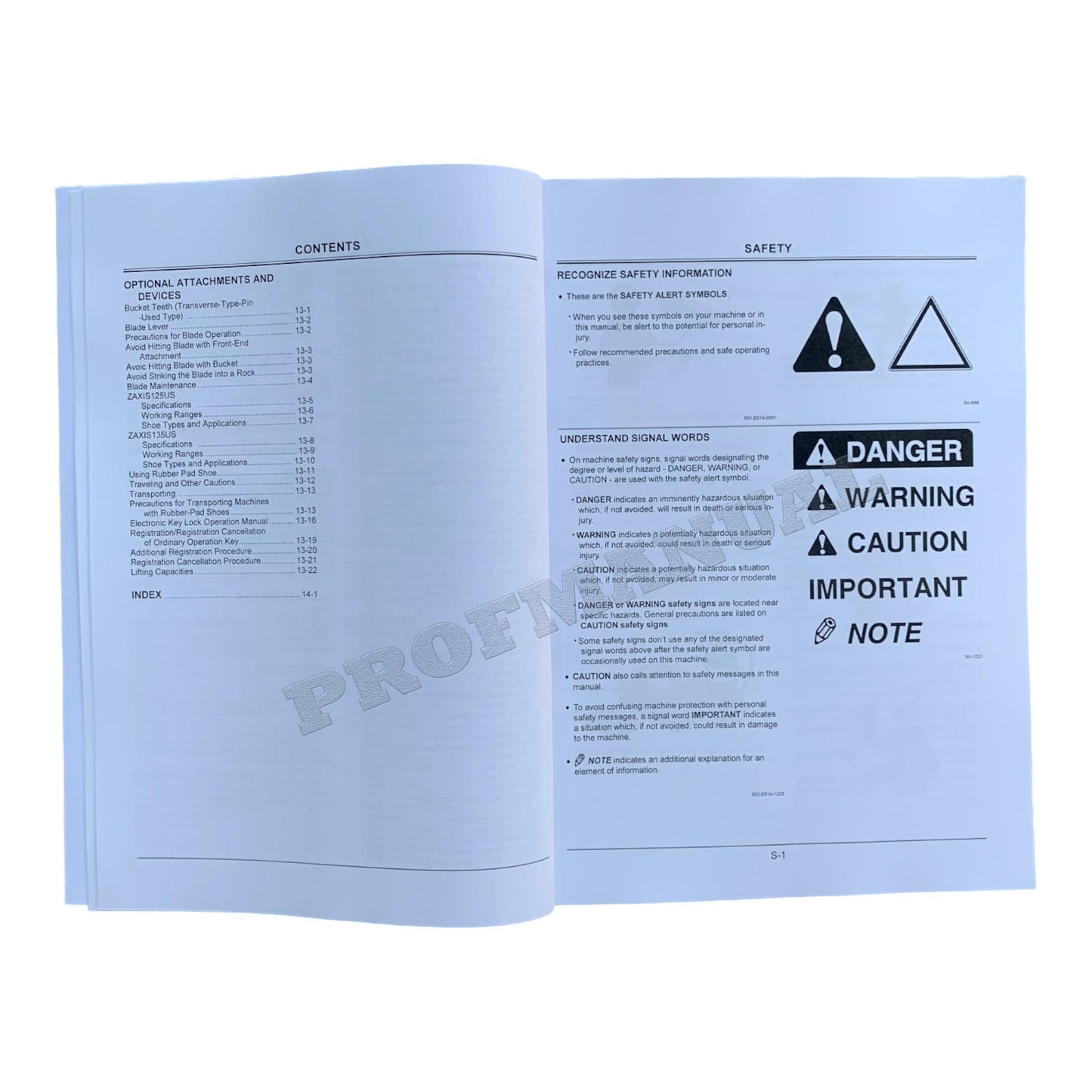 HITACHI ZAXIS ZX 125US 135US 225US 225USLC EXCAVATOR OPERATORS MANUAL