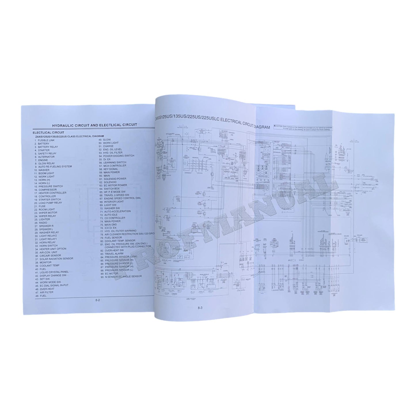 HITACHI ZAXIS ZX 125US 135US 225US 225USLC EXCAVATOR OPERATORS MANUAL