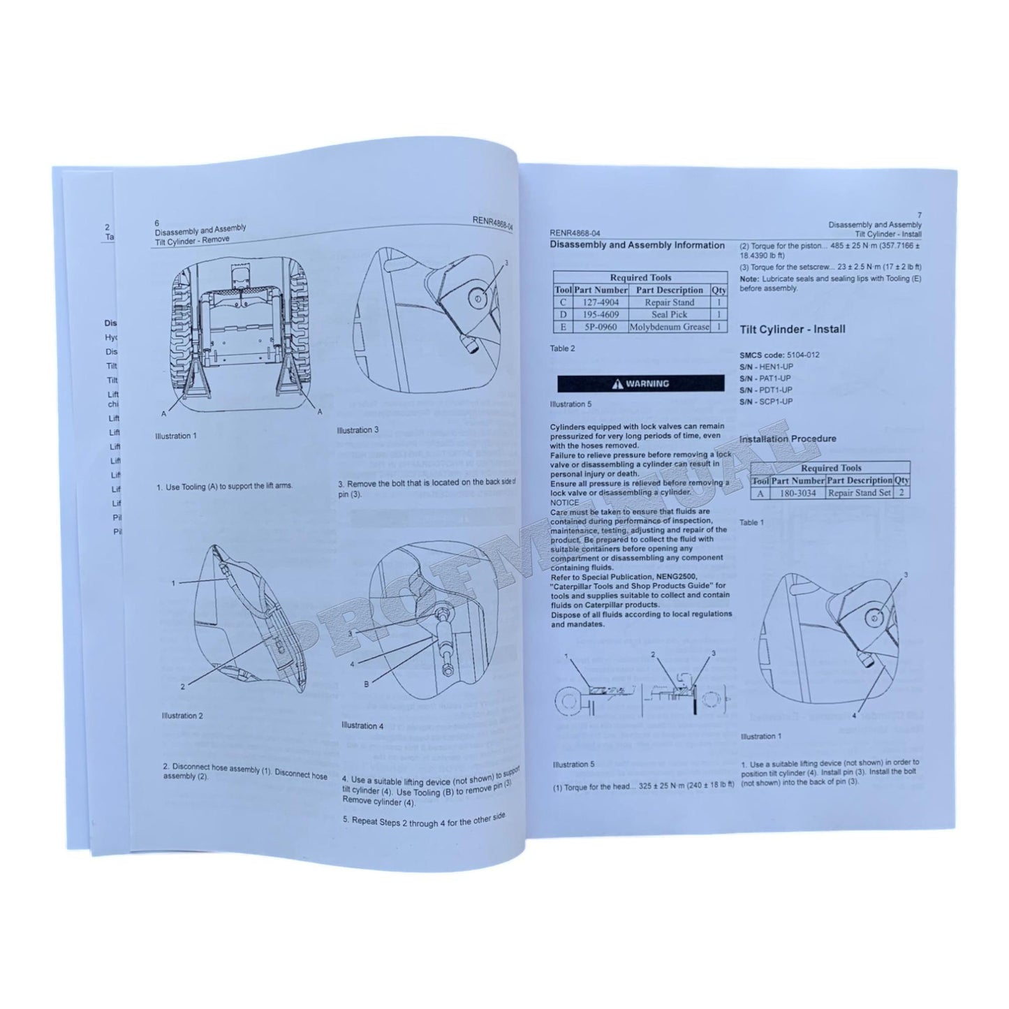 Caterpillar 236B 236B2 246B 252B 252B2 262B Loader Service Manual Disassem Assem