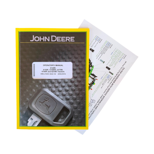 JOHN DEERE 6215R 6195R 6175R 6155R 6145R TRAKTOR-BETRIEBSHANDBUCH + !BONUS!