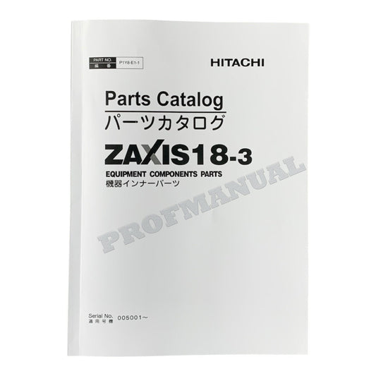 HITACHI ZX18-3 Component Excavator Parts catalog manual