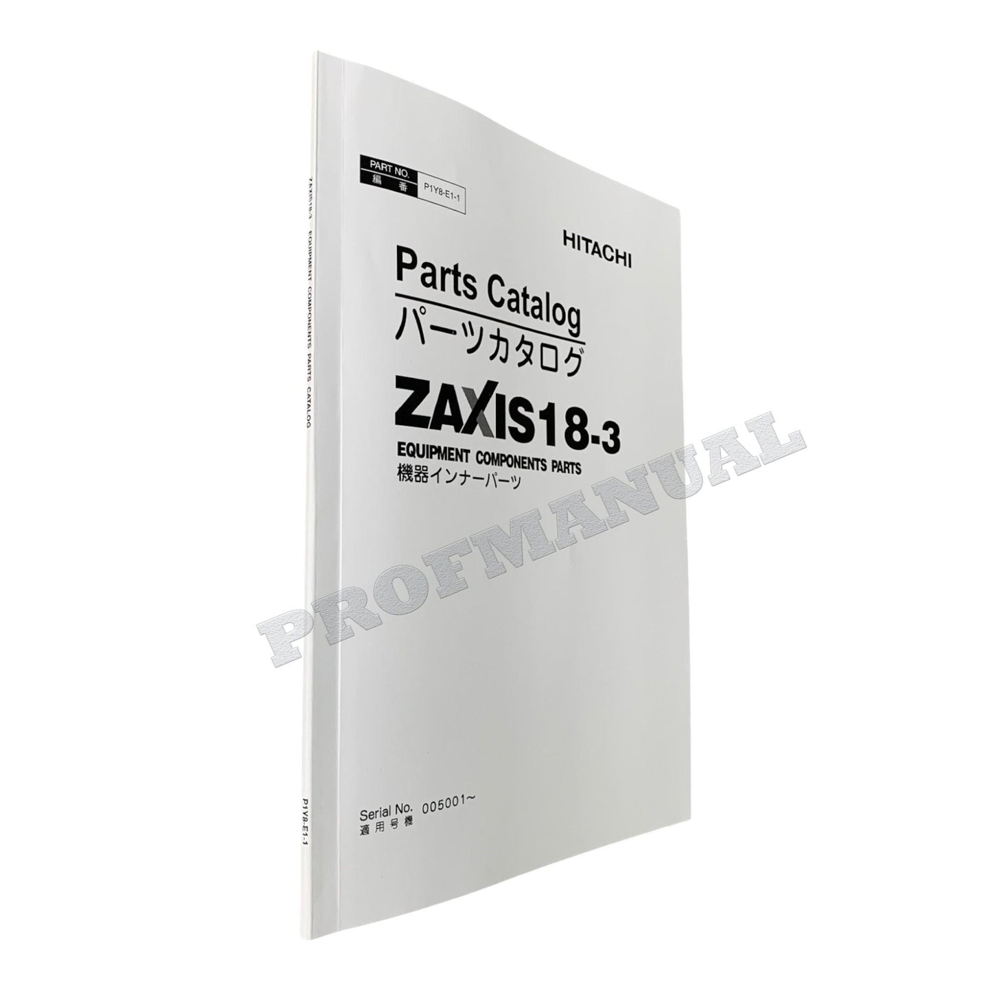 HITACHI ZX18-3 Component Excavator Parts catalog manual