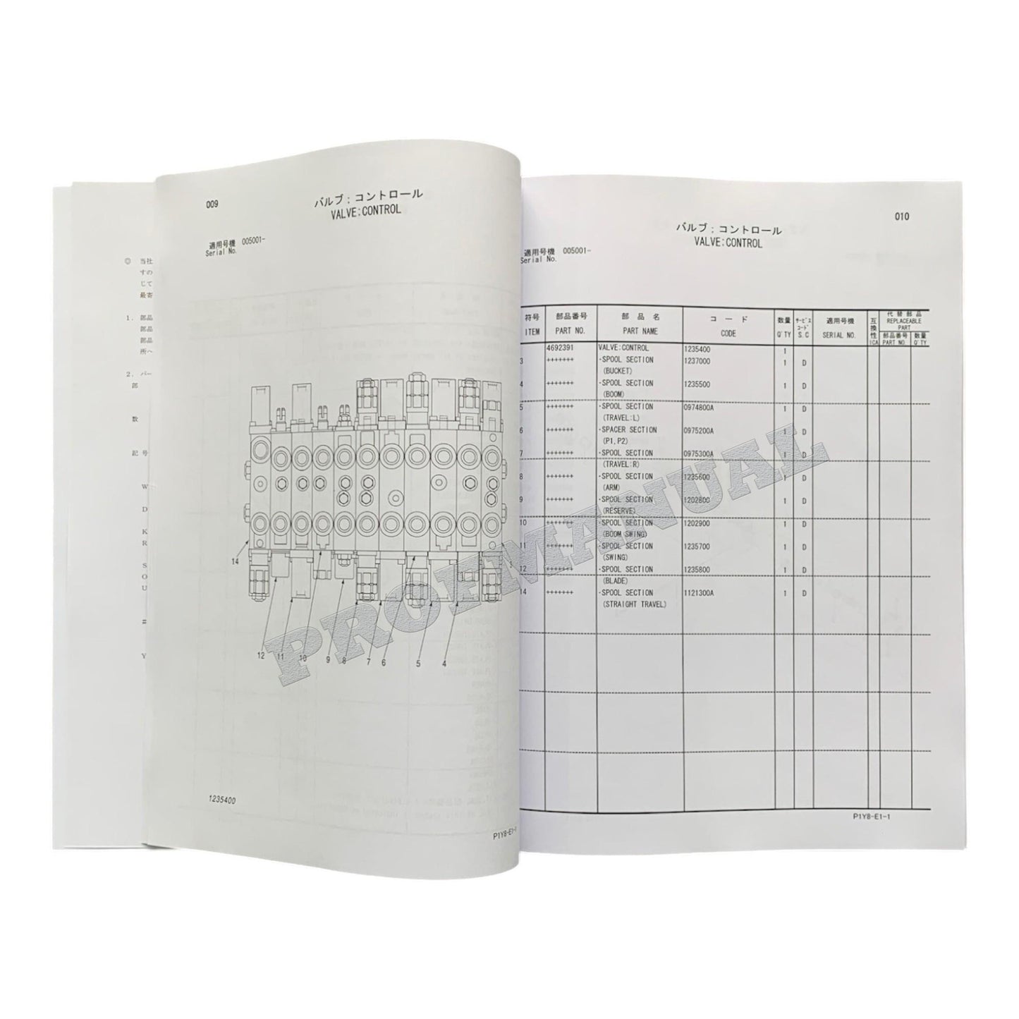 HITACHI ZX18-3 Component Excavator Parts catalog manual