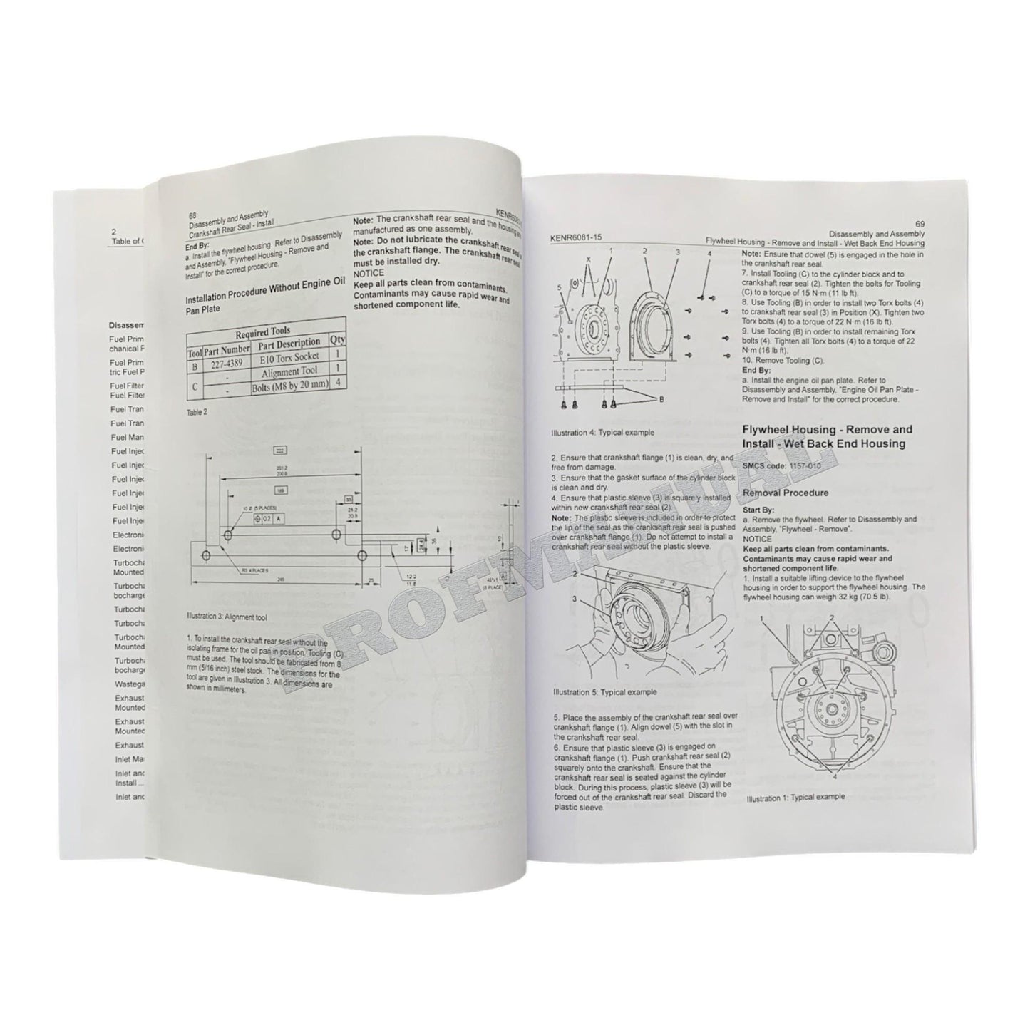 Caterpillar CAT C6.6 ENGINE Built Machine Manual Disassembly Assembly KENR6081