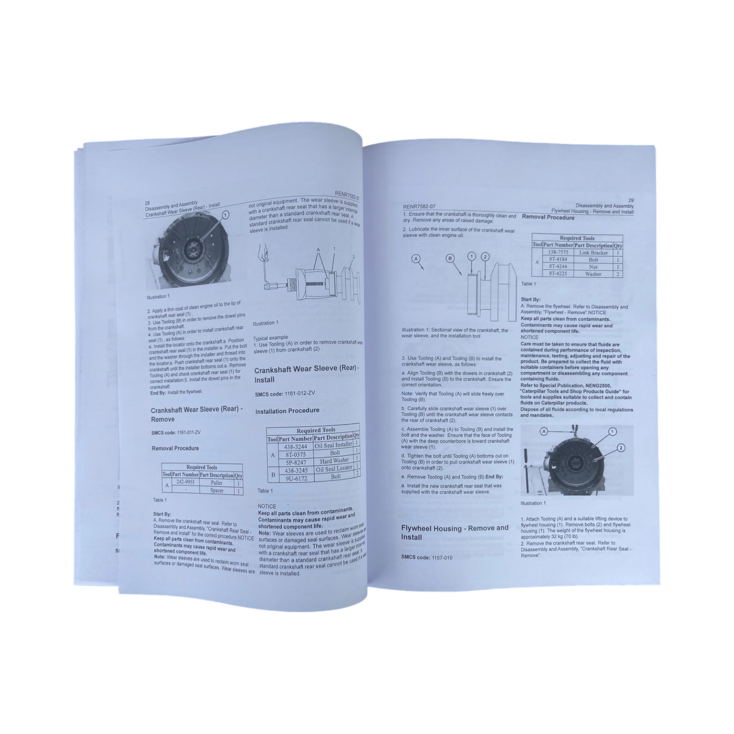 Caterpillar 3044C Motor-Wartungshandbuch Demontage und Montage RENR7582