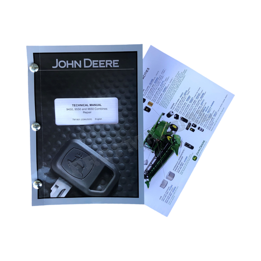 MANUEL D'ENTRETIEN DE LA MOISSONNEUSE-BATTEUSE JOHN DEERE 9450 9550 9650 + !BONUS!