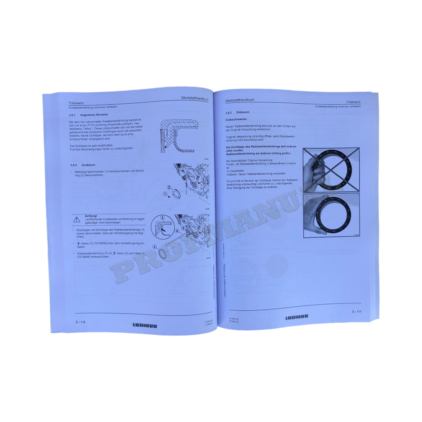 Liebherr D934 A6 D936 A6 Dieselmotor Reparaturhandbuch Werkstatthandbuch