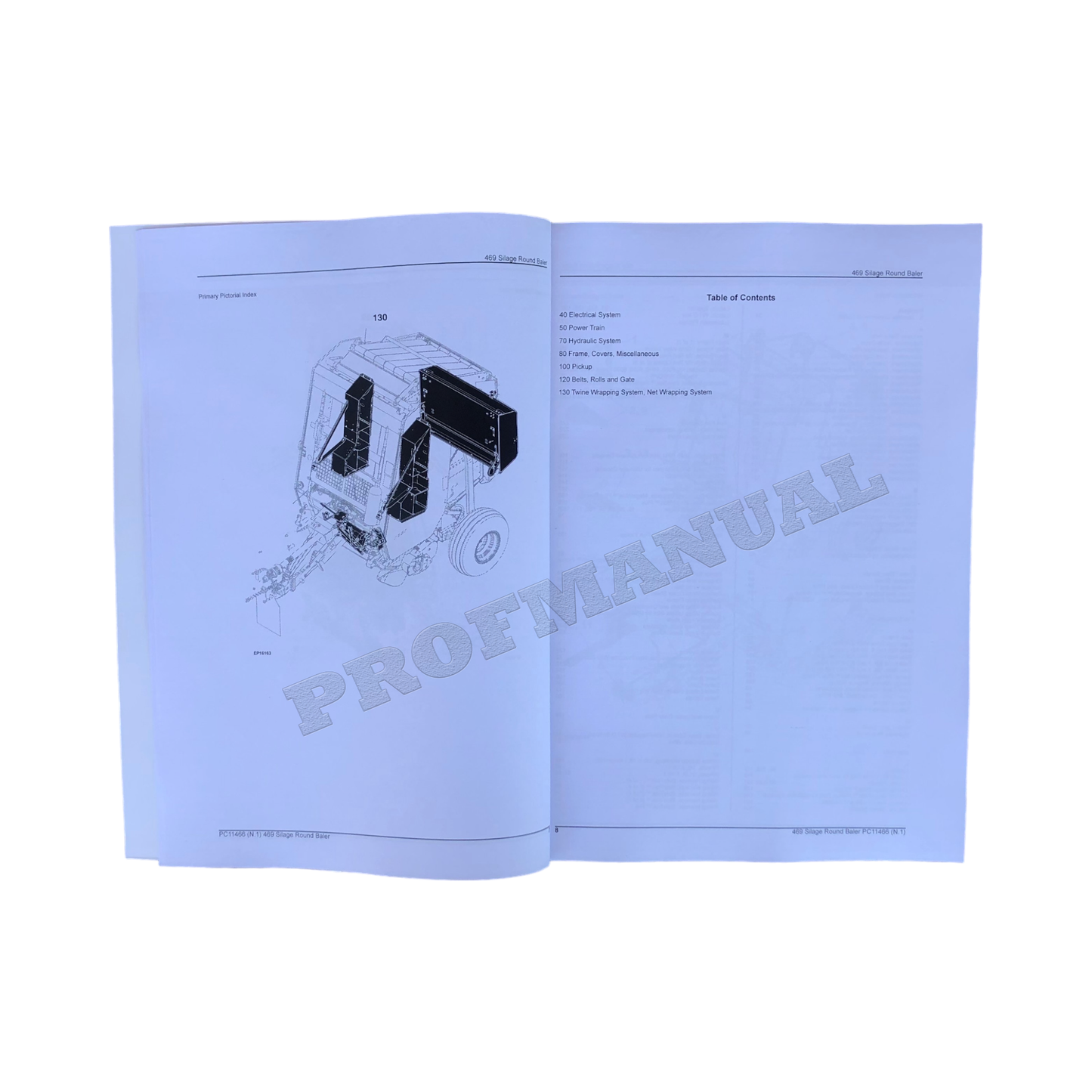 JOHN DEERE 469 SILAGE ROUND BALER PARTS CATALOG MANUAL #3