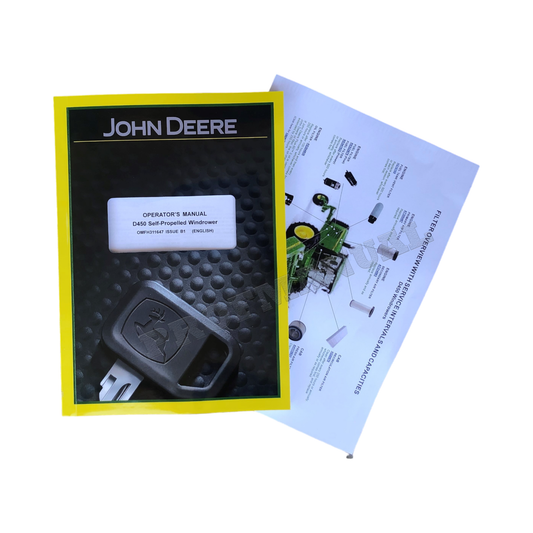 JOHN DEERE D450 WINDROWER OPERATORS MANUAL + !BONUS!