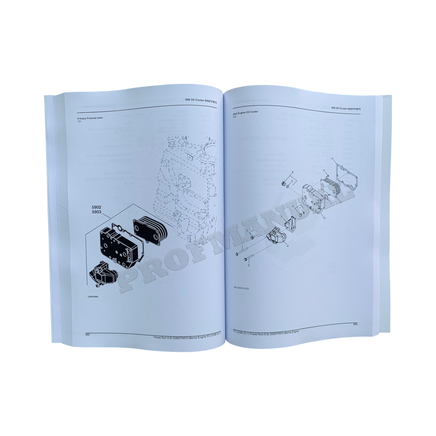 John Deere PowerTech 6.8L 6068TFM75 Schiffsmotor-Ersatzteilkatalog