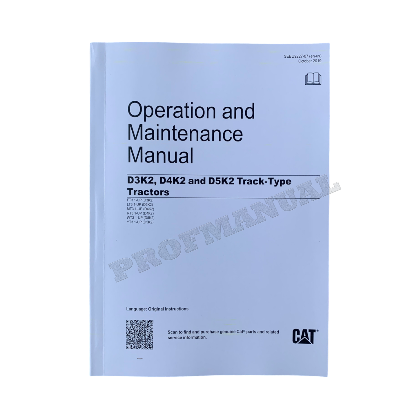 Caterpillar D3K2 D4K2 D5K2 Track Tractor Operators Maintenance Manual SEBU9227