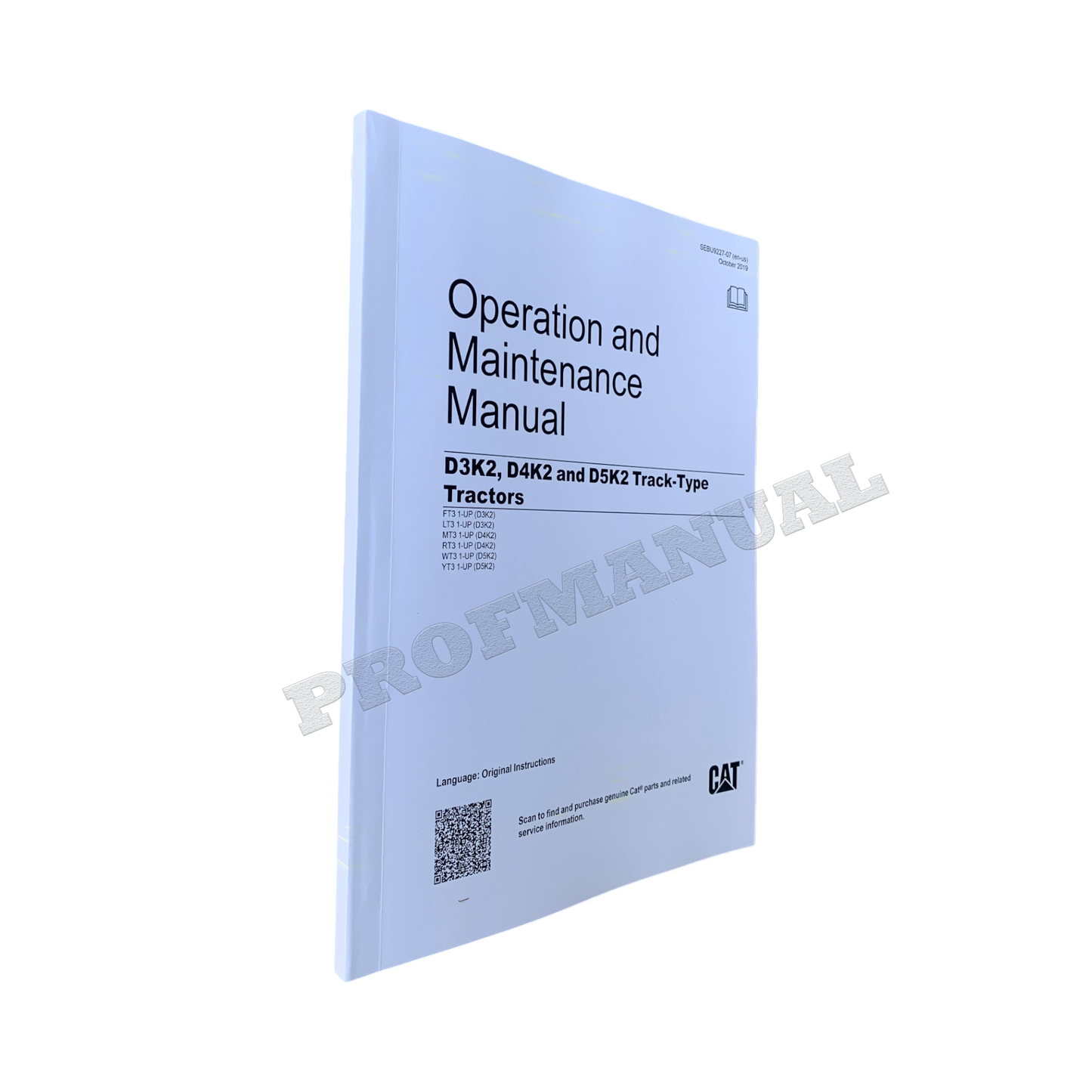 Caterpillar D3K2 D4K2 D5K2 Track Tractor Operators Maintenance Manual SEBU9227