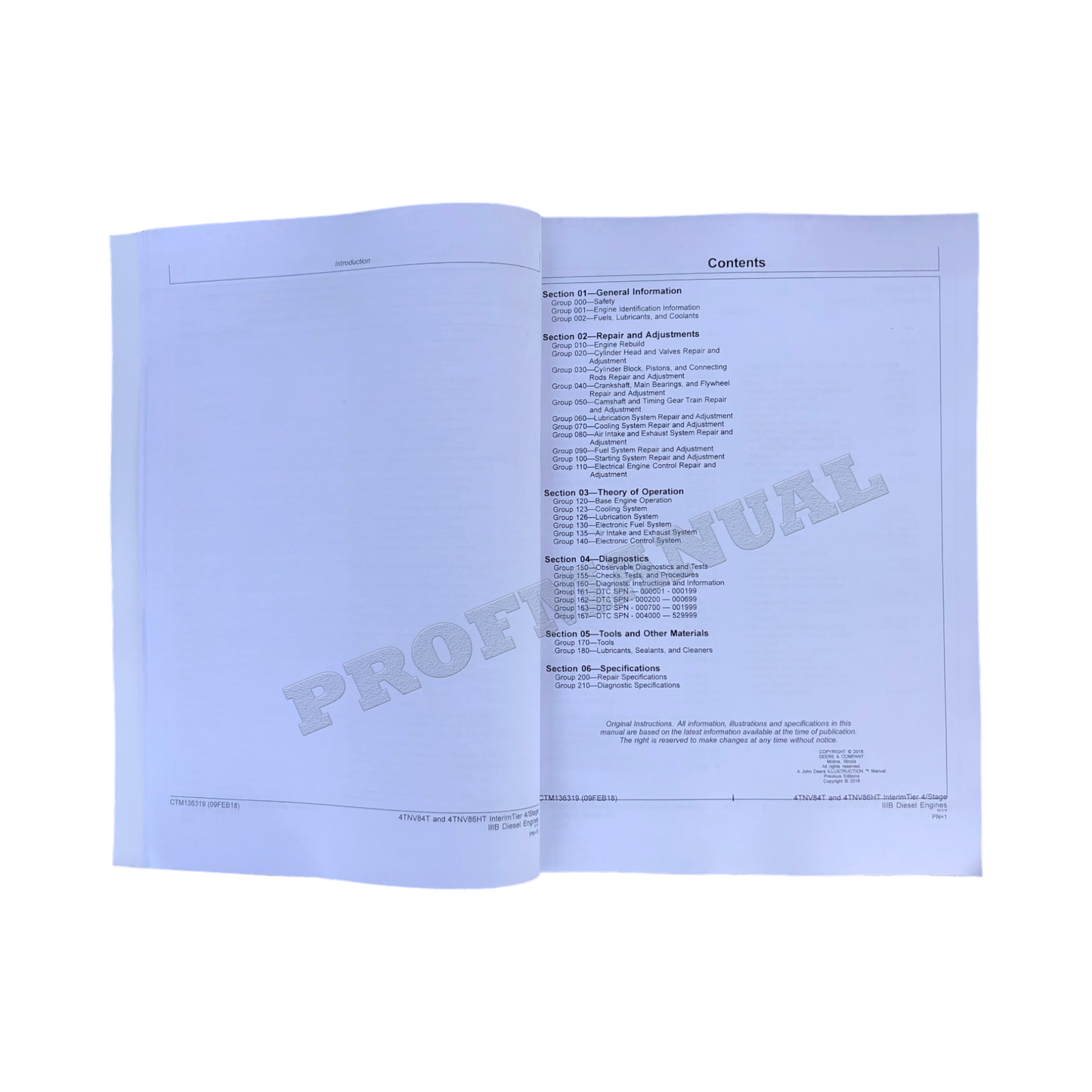 John Deere Yanmar 4TNV84T 4TNV86HT Engine Service manual