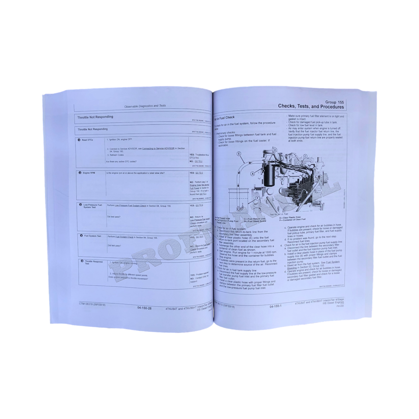 John Deere Yanmar 4TNV84T 4TNV86HT Engine Service manual