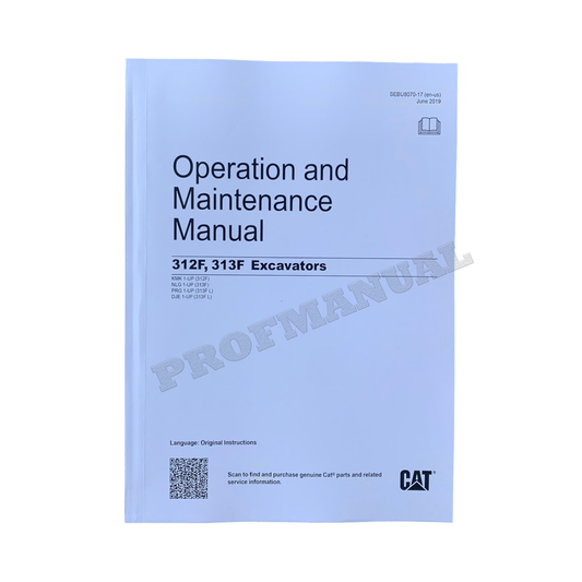 Caterpillar 312F 313F Excavator Operators Maintenance Manual