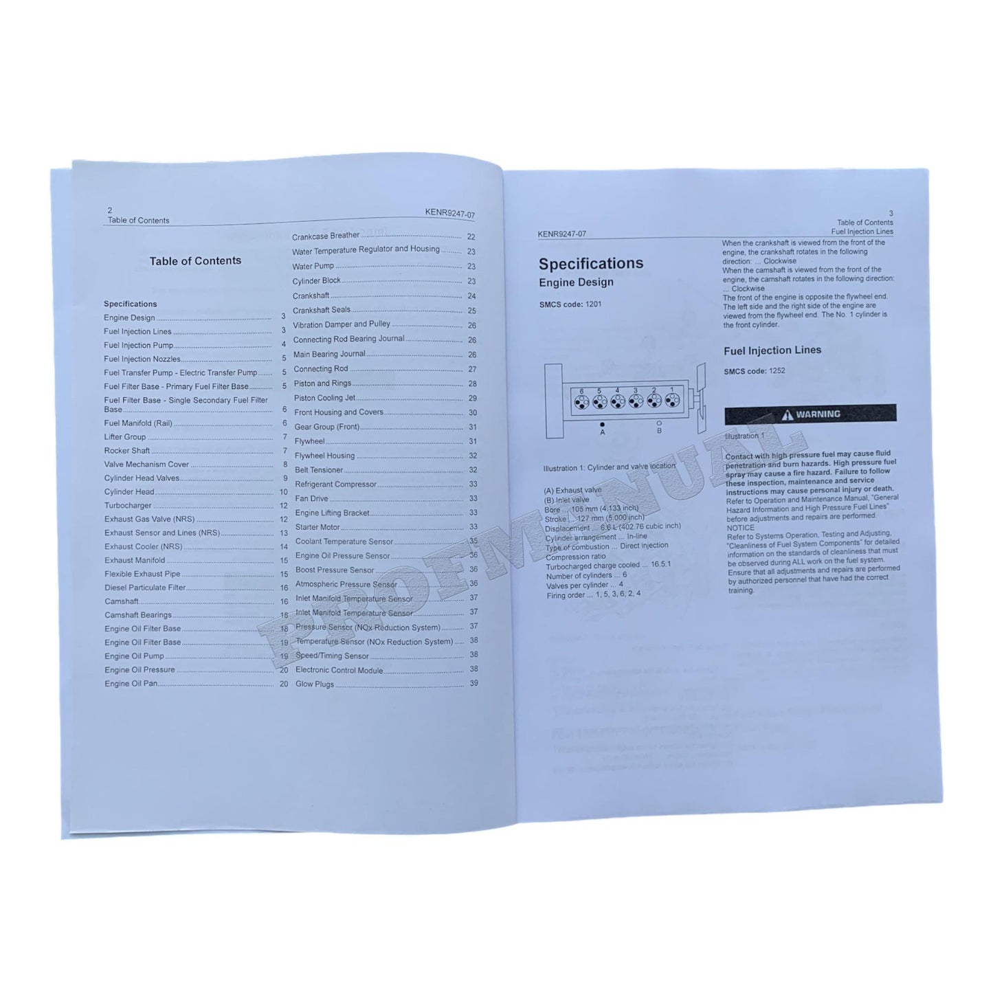 Caterpillar C6.6 C4.4 Engine Specification Operation Testing Adjusting Manual SET 3books