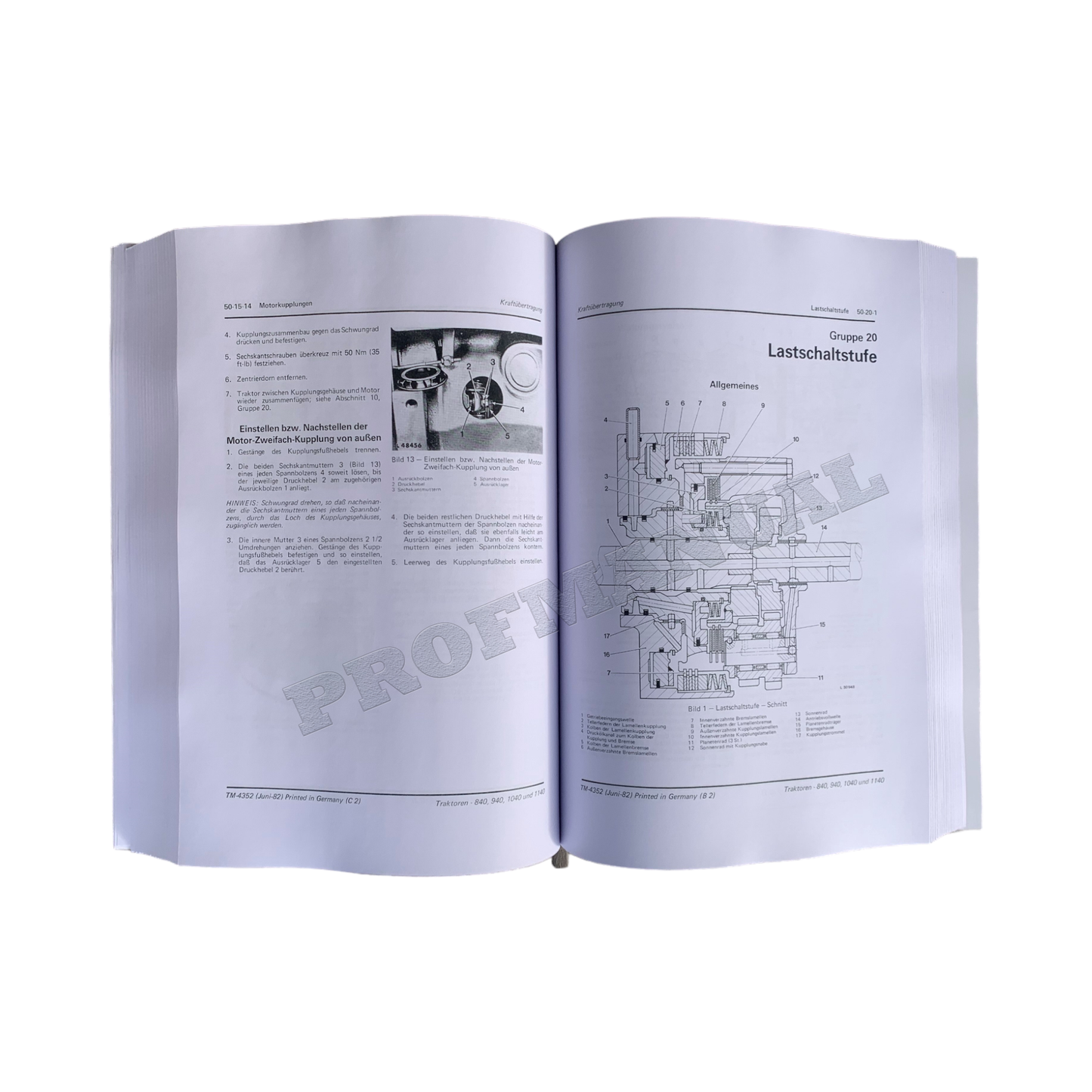 JOHN DEERE 840 940 1040 1140 TRAKTOR REPARATURHANDBUCH WERKSTATTHANDBUCH