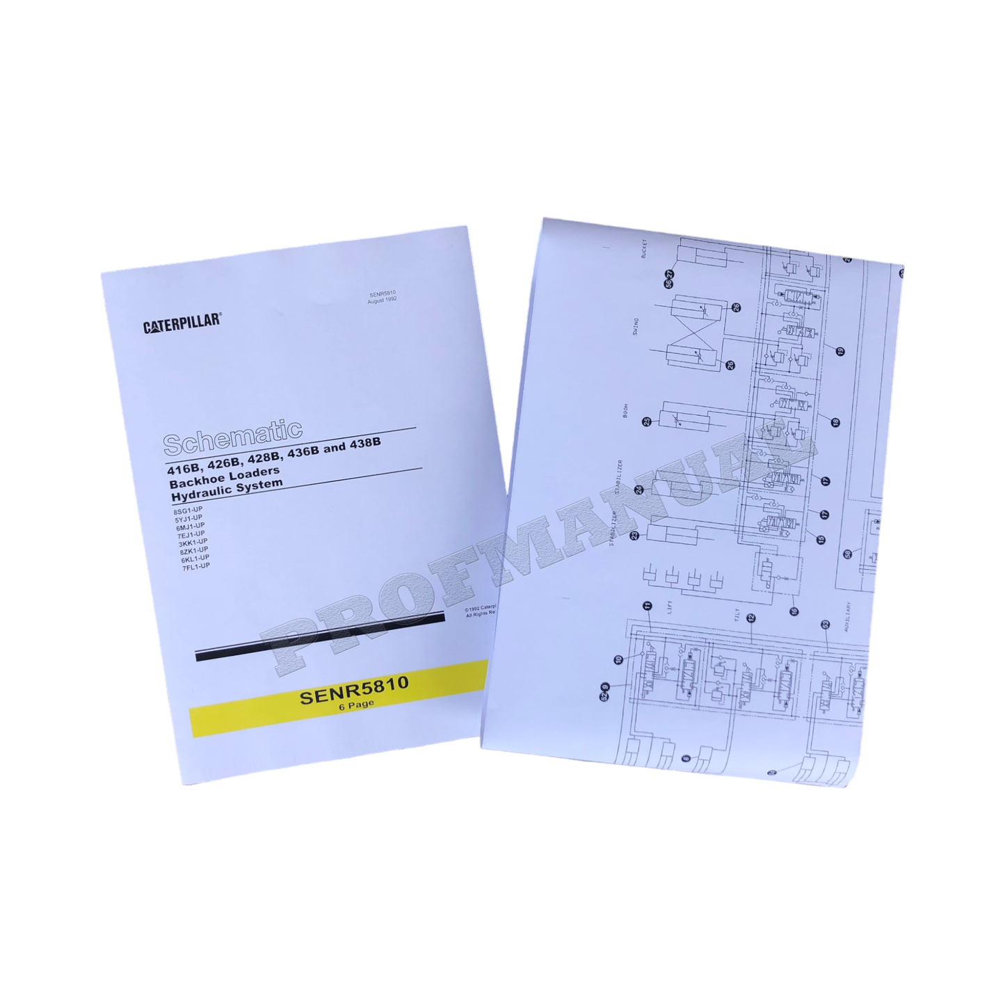 Caterpillar 428B 436B 438B Baggerlader Hydraulikschema Wartungshandbuch