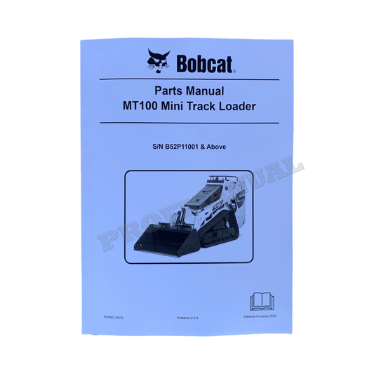 Bobcat MT100 Mini Track Loader Parts Catalog Manual