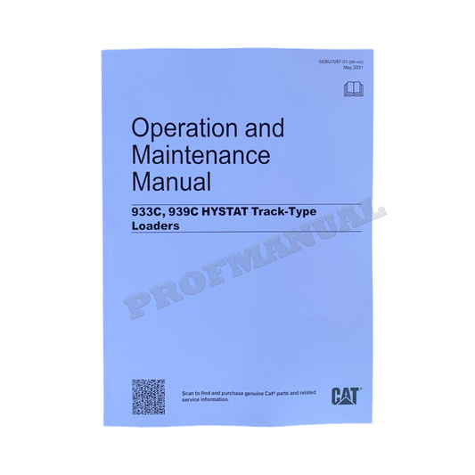 Caterpillar 933C 939C HYSTAT Track Type Loader Operators Maintenance Manual