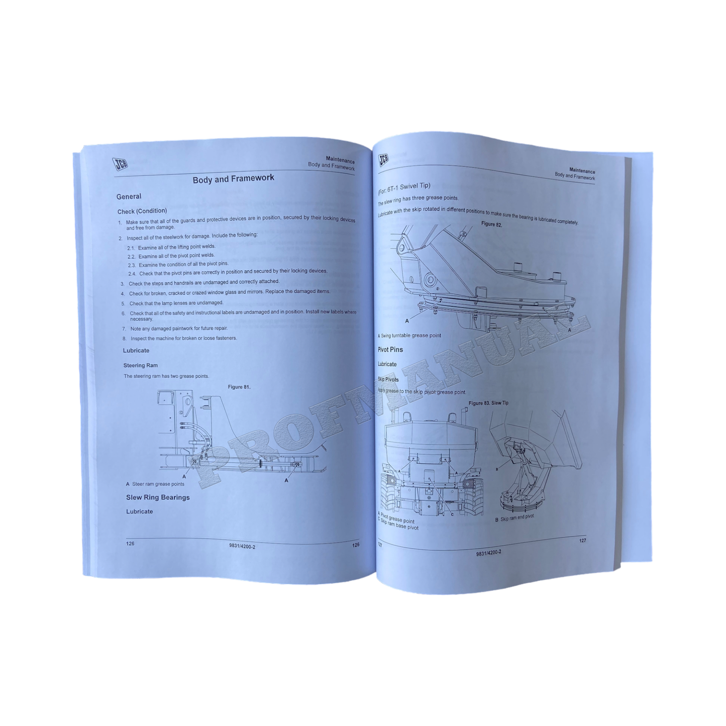 JCB 6T-1 9T-1 Front 6T-1 Swivel 7T-1 Front Hi-Viz DUMPER Operators Manual