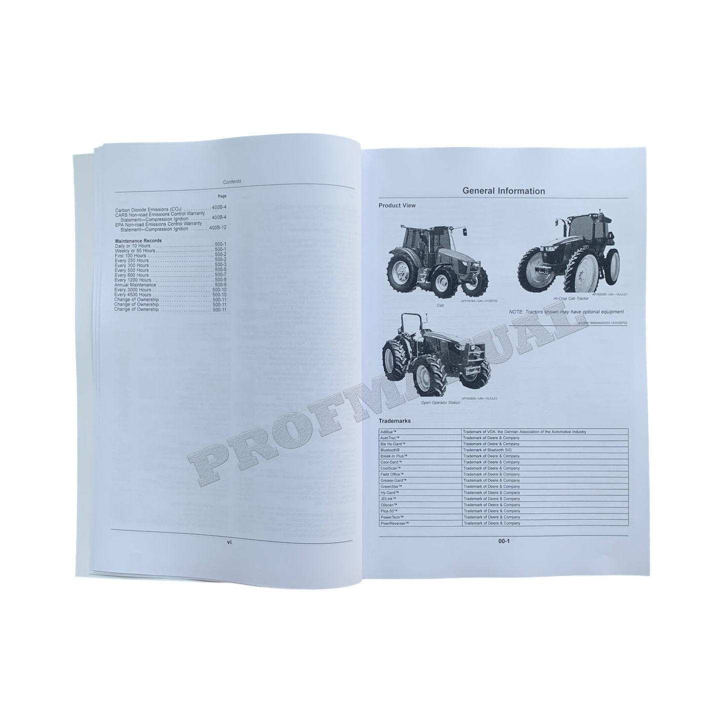 JOHN DEERE 5120M 5075M 5105MH 5095M 5105M TRACTOR OPERATORS MANUAL + !BONUS!