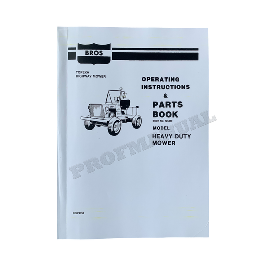 Caterpillar Cat Bros Topeka Mower Off Highway Truck Parts Catalog Manual