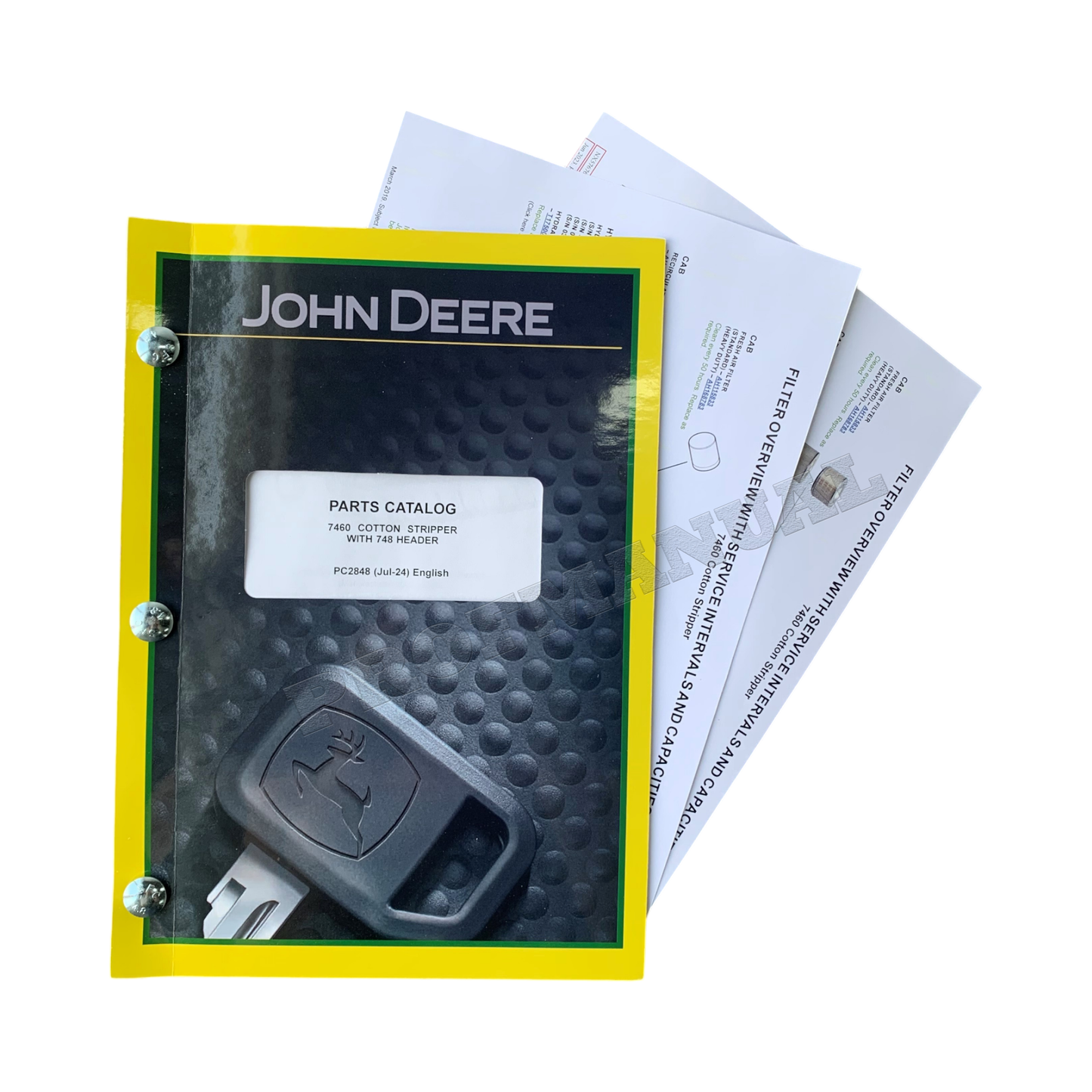 John Deere 7460 Baumwoll-Stripper mit 748 Header, Ersatzteilkatalog, Handbuch + !BONUS!