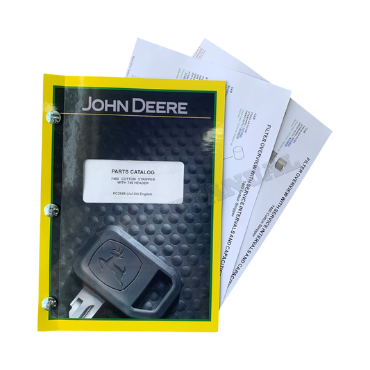 John Deere 7460 Cotton Stripper with 748 Header Parts Catalog Manual + !BONUS!