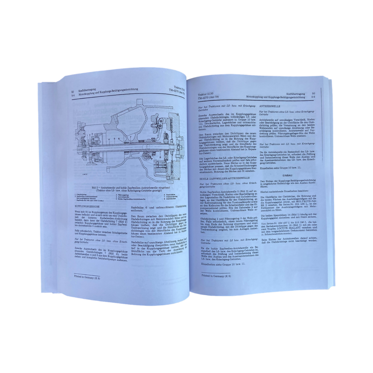 JOHN DEERE 2130 TRAKTOR REPARATURHANDBUCH WERKSTATTHANDBUCH