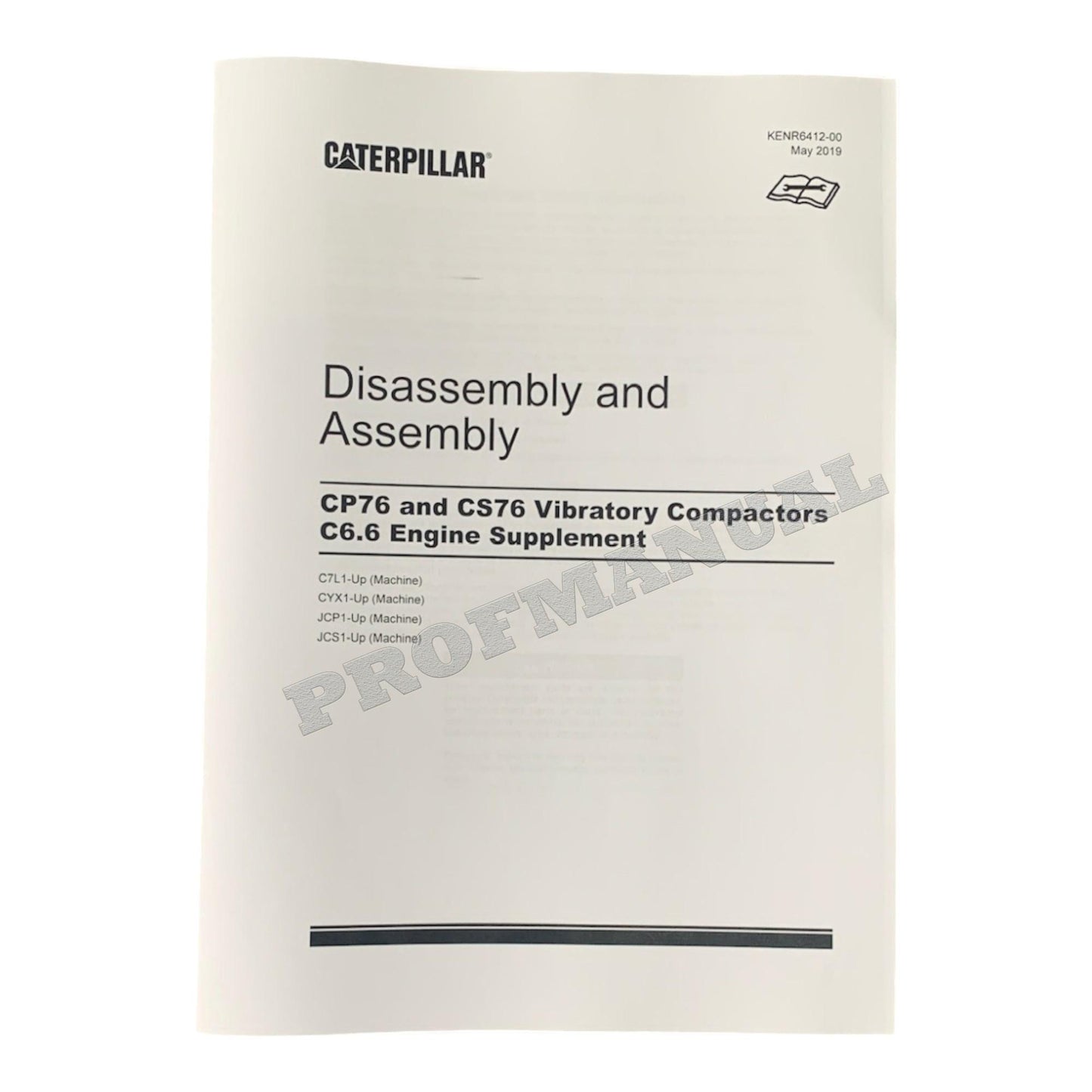 Caterpillar CP76 CS76 Compactor C6.6 Engine Suppl Disassem Assem Service Manual