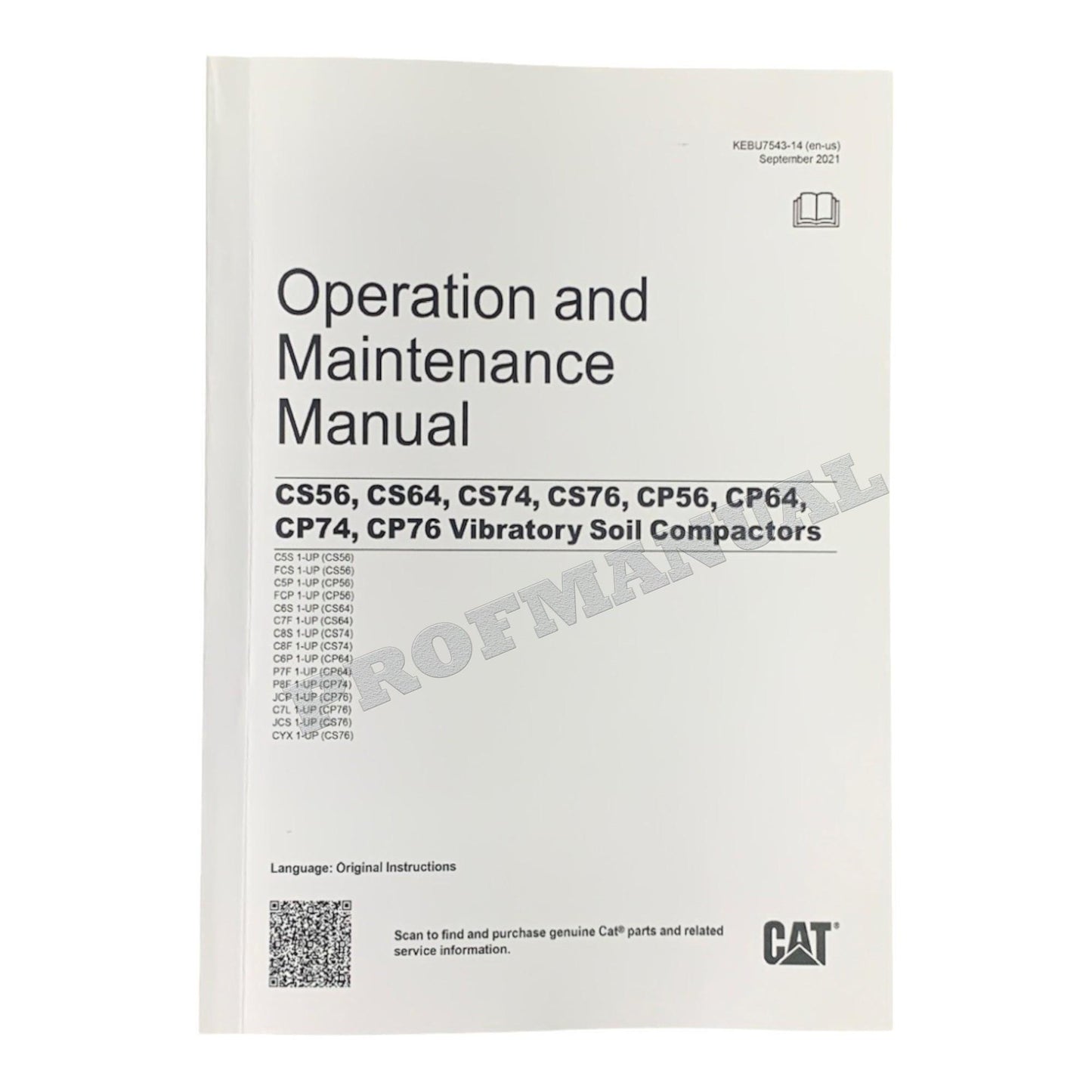 Caterpillar CS-76 VIBRATORY COMPACTOR Full Service Manual *Send serial number