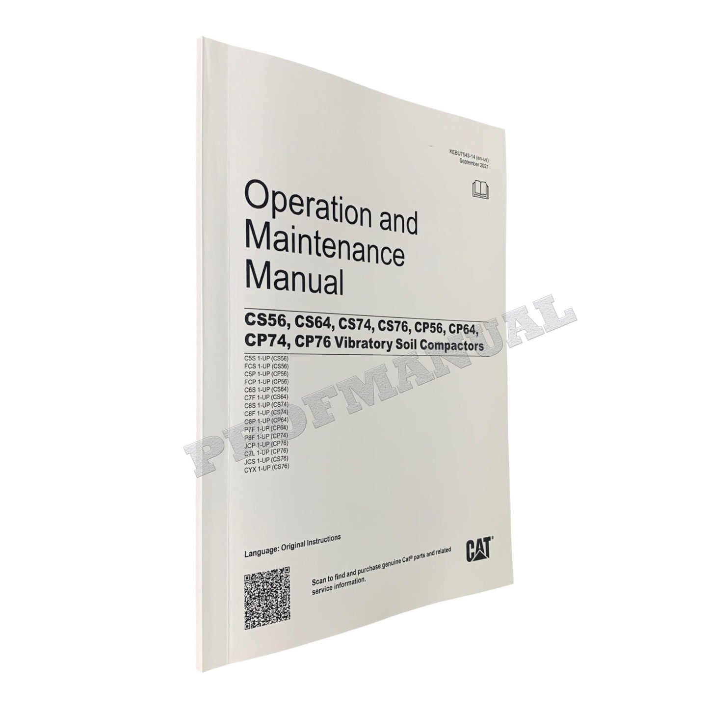 Caterpillar CS-76 VIBRATORY COMPACTOR Full Service Manual *Send serial number