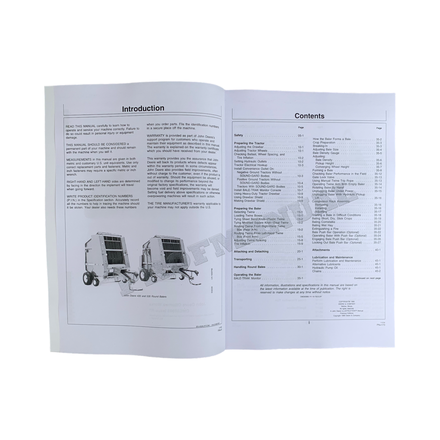 JOHN DEERE 435 535 BALLENPRESSE BEDIENUNGSANLEITUNG #2 