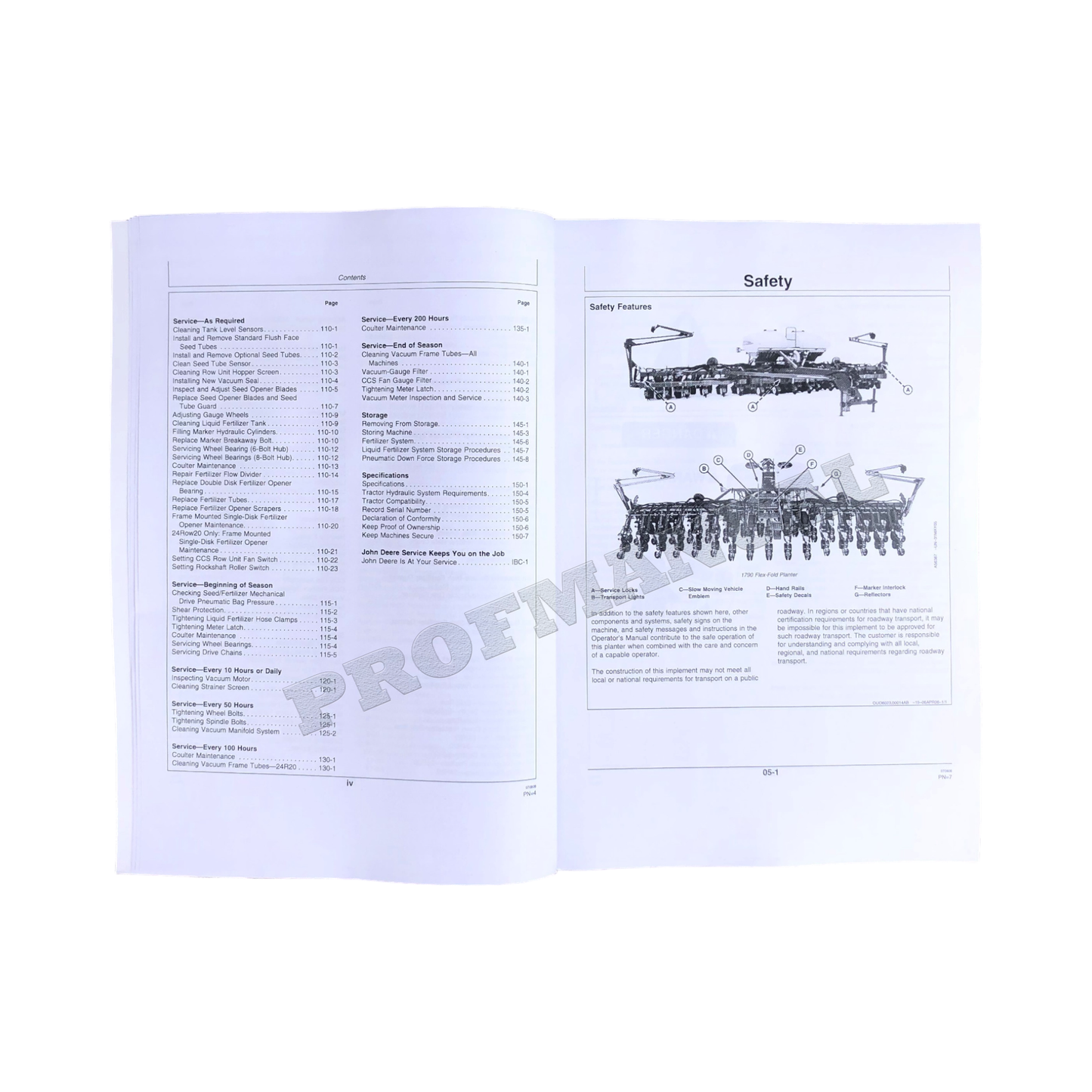 JOHN DEERE 1790 PLANTER OPERATORS MANUAL #4