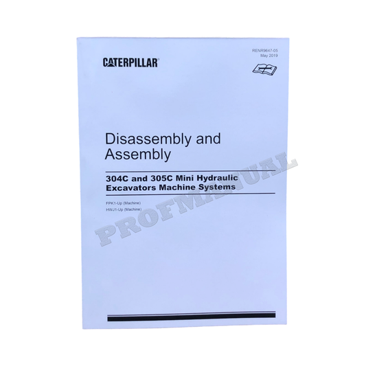 Caterpillar 304C 305C Excavator Service Manual Disassem Assem