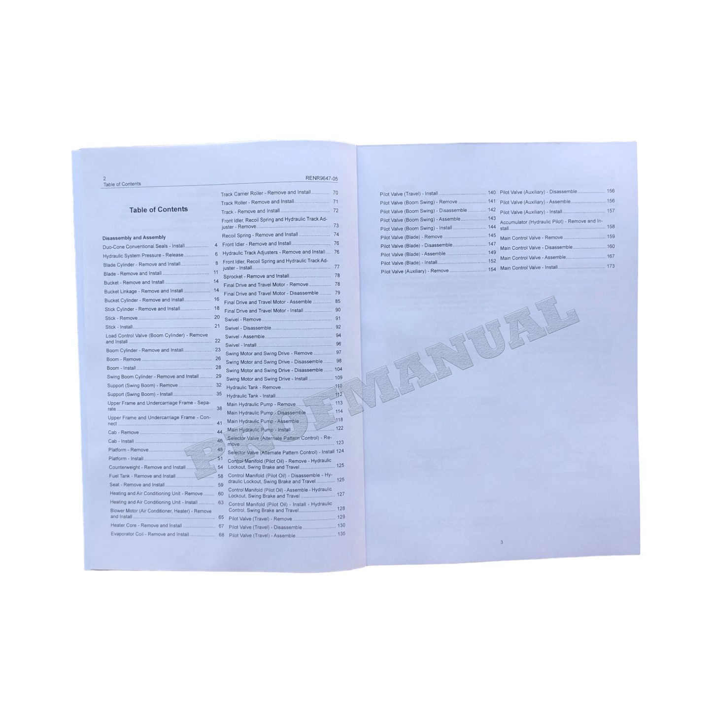 Caterpillar 304C 305C Excavator Service Manual Disassem Assem